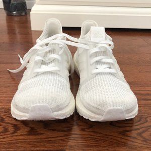 All White Adidas Ultraboost 19's - Womens